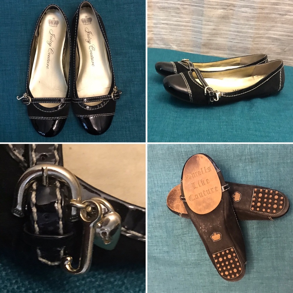 SOLD! JUICY flats w charm & buckle embellishment